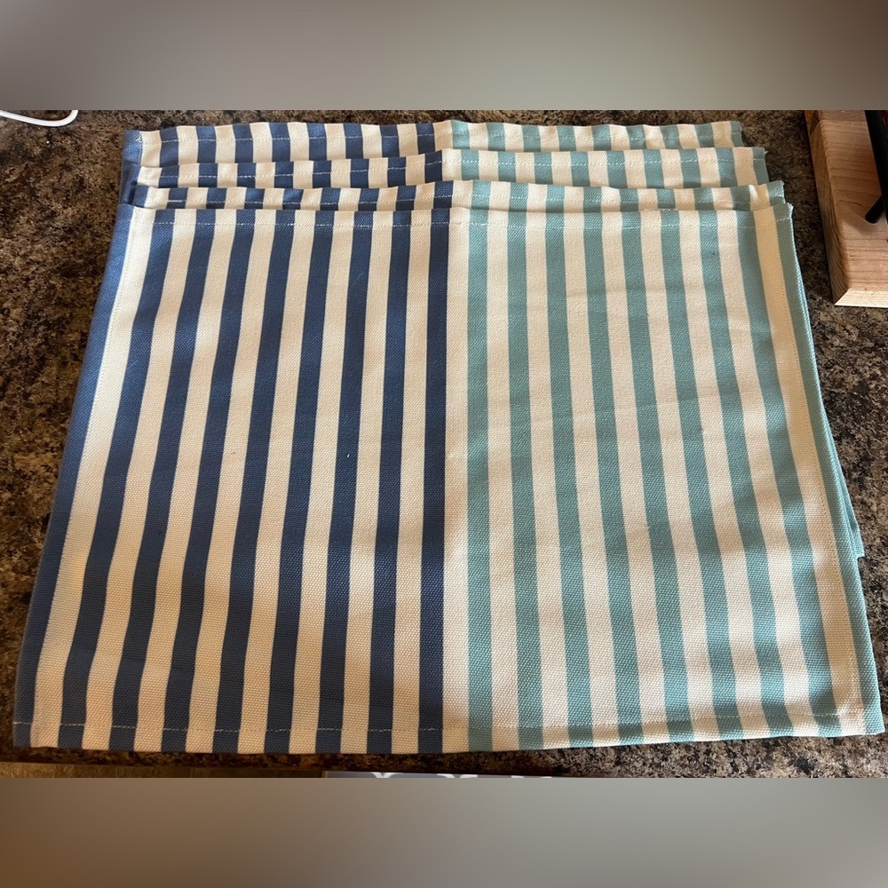 Katie K Blue and Cream Checkered Fabric